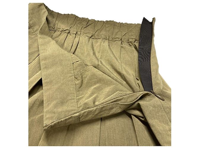 Autre Marque Falda de chambray de algodón MARGARET HOWELL Verde - vista 3