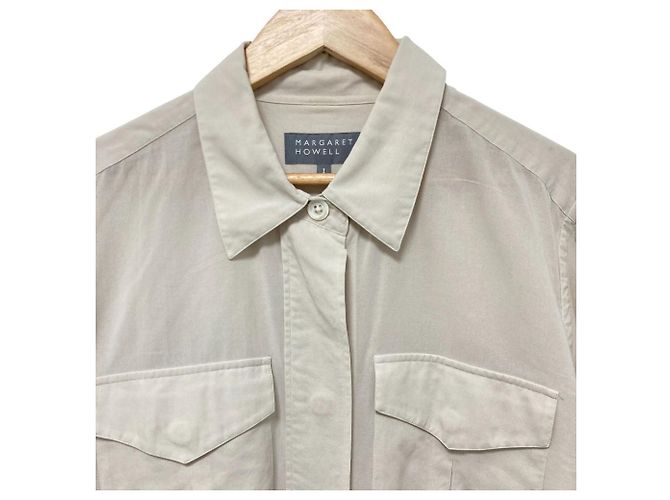 Autre Marque Camisa de voile de algodón MARGARET HOWELL Beige - vista 3