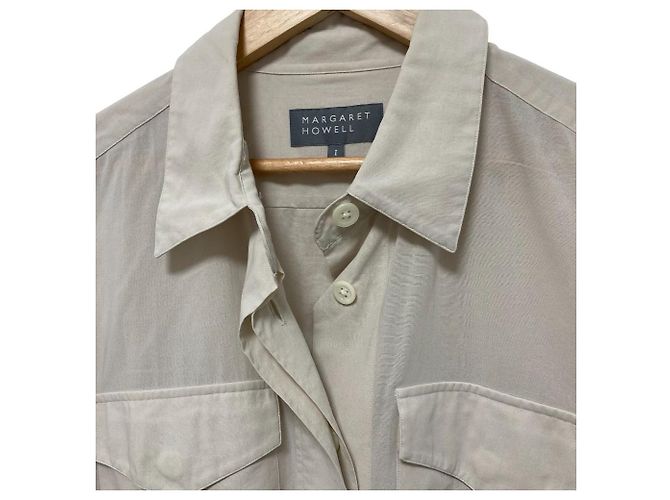 Autre Marque Camisa de voile de algodón MARGARET HOWELL Beige - vista 4