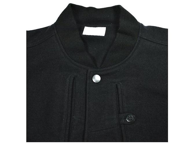 Autre Marque CHANGES REMAKE VARSITY JACKET Chaqueta Varsity de lana y cuero vacuno Negro Azul marino - vista 4