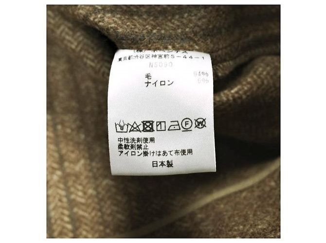 Autre Marque Needles DUFFLE COAT W/N HERRINGBONE MELTON Coat Castaño Camello - vista 9