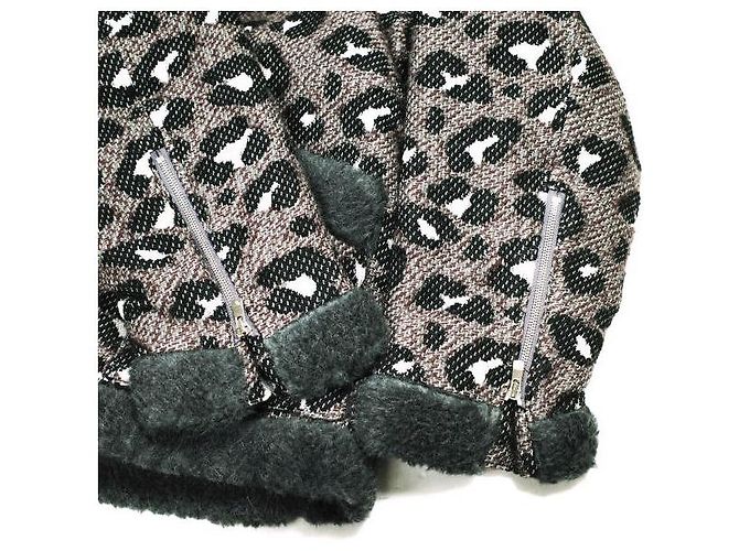 Autre Marque Chaqueta Irvin Flying Jacket Needles Big Leopard Jacquard Outerwear Castaño - vista 6