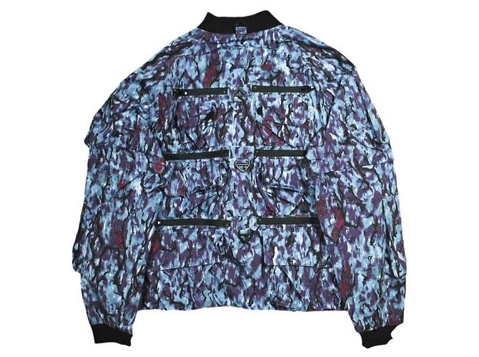 Autre Marque South2 West8 Giacca Poly Stretch Twill con zip 2Way e tasche multiple Blu Porpora - vista 2