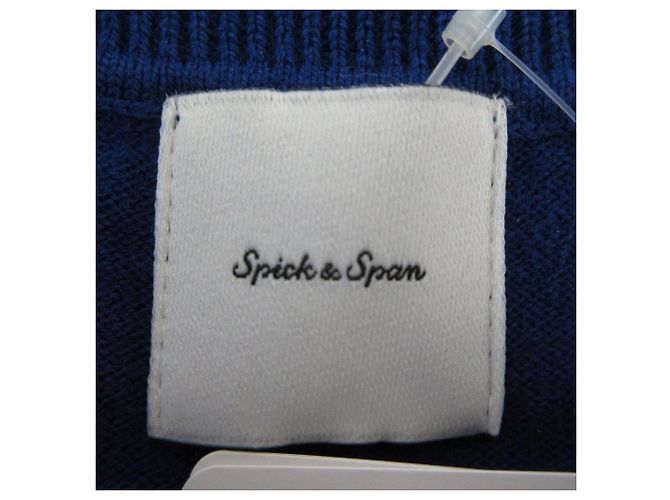 Autre Marque Spick and Span Logo Jacquard Strickpullover Blau - Ansicht 4