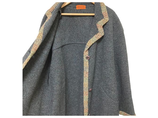 Autre Marque Abrigo de lana Missoni Castaño - vista 3