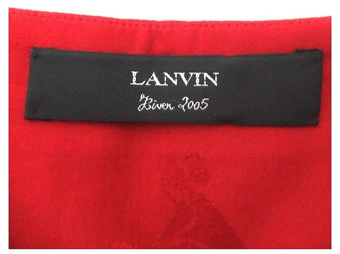 Falda de lana Lanvin Roja - vista 7