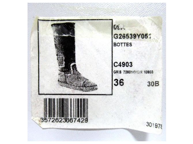 Chanel SPORTS Shearling-Stiefel Braun Grau - Ansicht 11