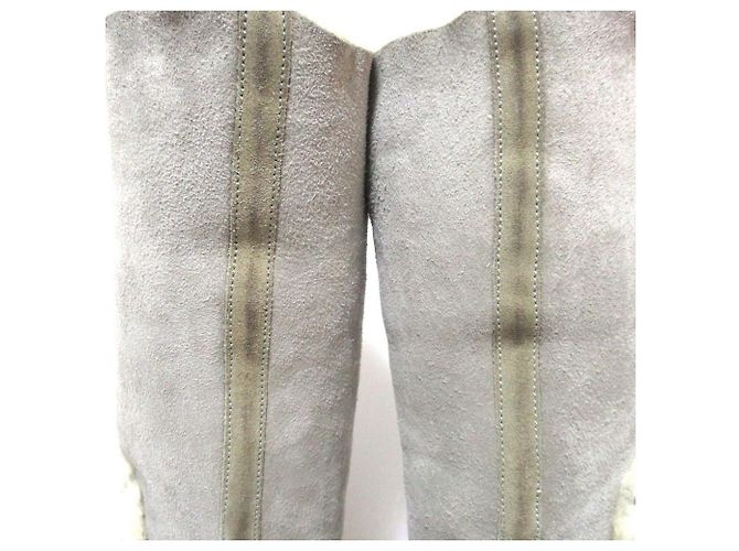 Chanel SPORTS Shearling-Stiefel Braun Grau - Ansicht 5