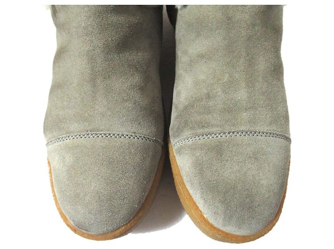 Chanel SPORTS Shearling-Stiefel Braun Grau - Ansicht 6