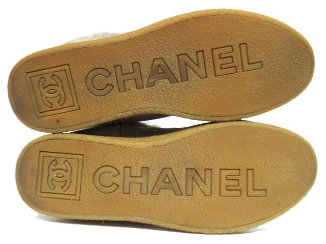Chanel SPORTS Shearling-Stiefel Braun Grau - Ansicht 8