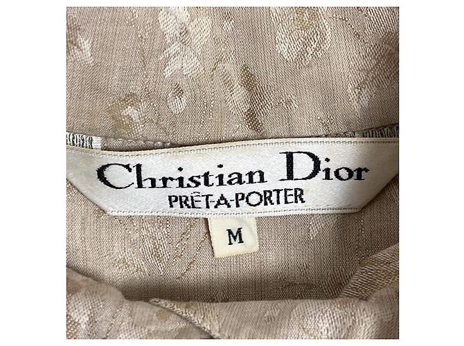 Blusa de algodón bordada Christian Dior Castaño - vista 5