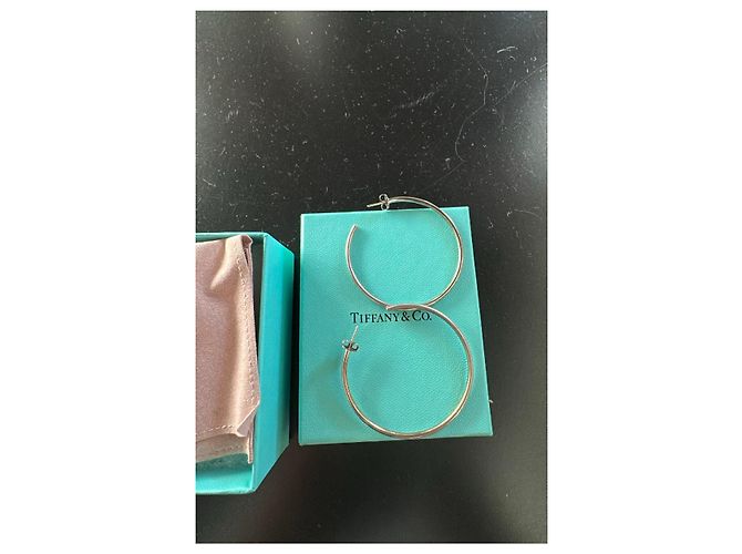 Tiffany & Co. Orecchini a cerchio in argento - vista 2