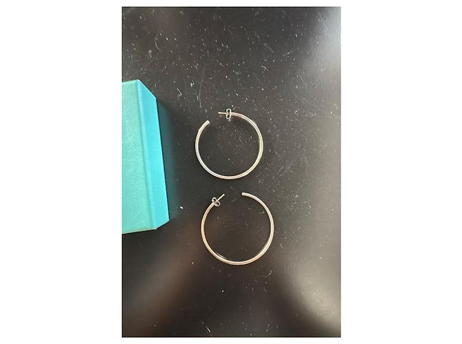 Tiffany & Co. Orecchini a cerchio in argento - vista 3