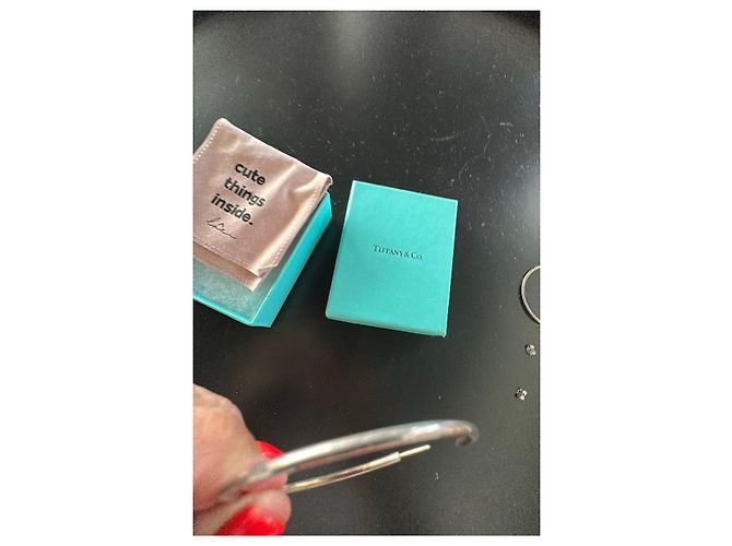 Tiffany & Co. Orecchini a cerchio in argento - vista 6