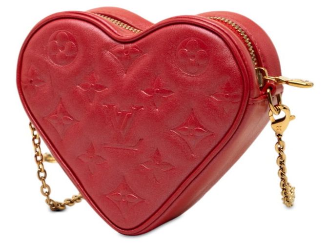 Borsa a tracolla Louis Vuitton Monogram Heart on Chain Rosso - vista 2