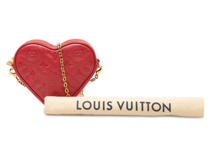 Borsa a tracolla Louis Vuitton Monogram Heart on Chain Rosso - vista 6