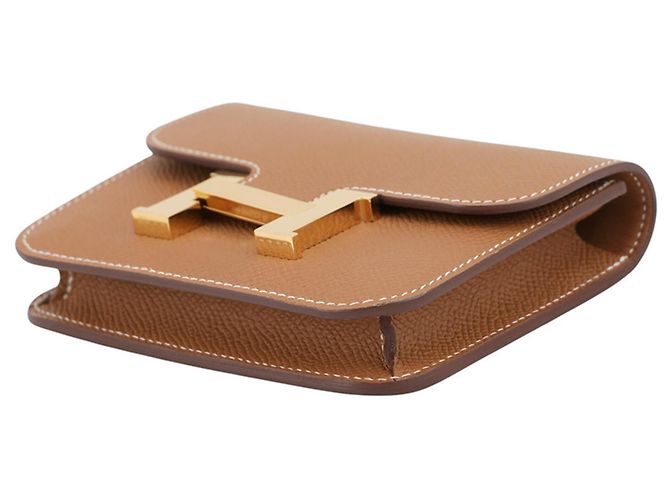 Hermès Cartera Hermes Constance en piel Epsom Gold Dorado - vista 2