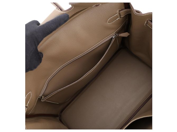 Hermès Borsa Hermes Birkin 40 Etoupe Togo Taupe - vista 6