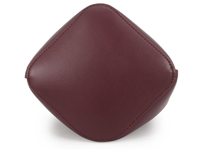 Borsa a mano Loewe Pebble Baguette in pelle Bordò - vista 3
