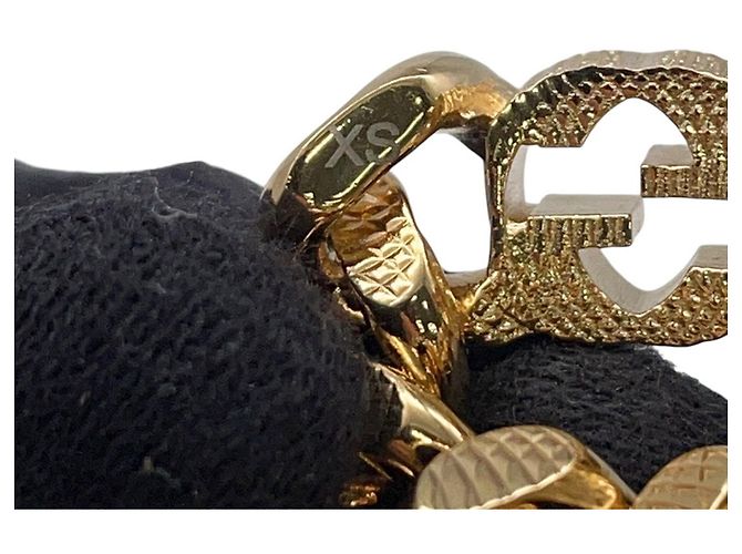 Gucci GG Chain Ring aus Metall, Größe 5 - Ansicht 8