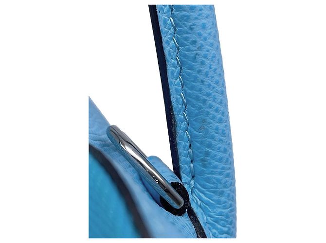 Hermès Borsa Hermes Bolide 1923 25 in Celeste Blu chiaro - vista 14