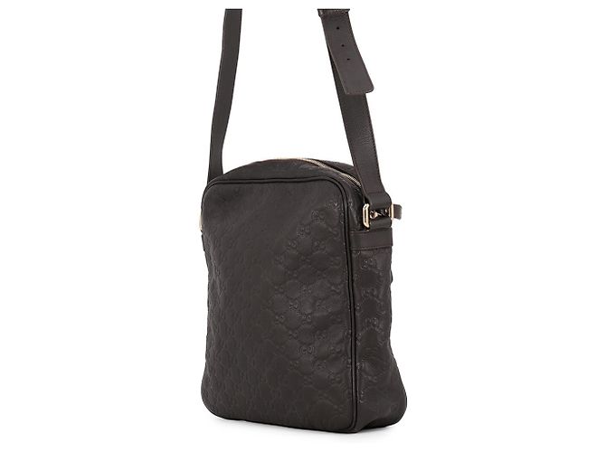 Borsa a tracolla Gucci in pelle marrone scuro - vista 2
