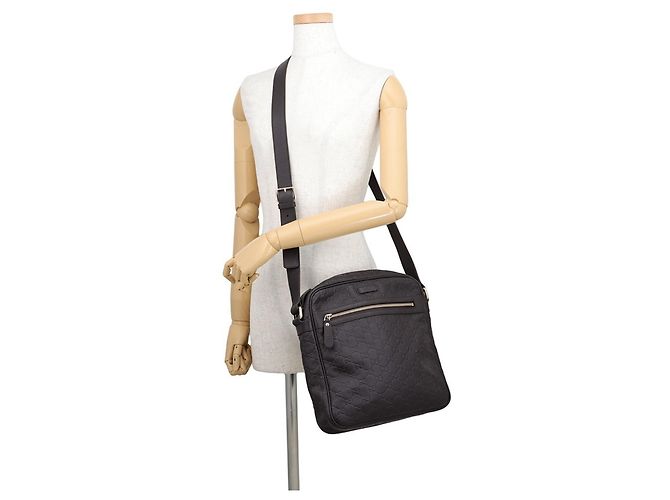 Borsa a tracolla Gucci in pelle marrone scuro - vista 4