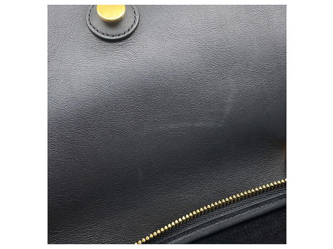 Céline Celine Handtasche aus Leder in Two-Tone Schwarz Beige - Ansicht 15