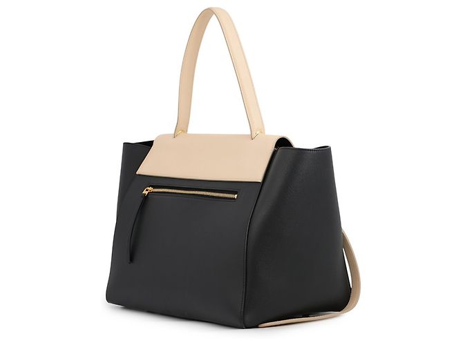 Céline Celine Handtasche aus Leder in Two-Tone Schwarz Beige - Ansicht 2
