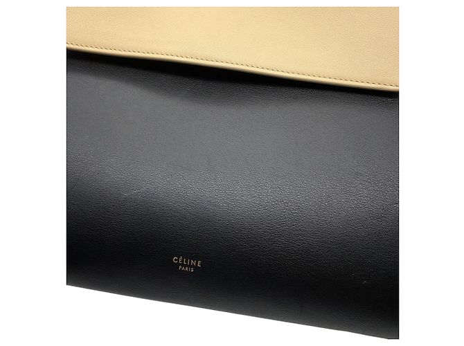 Céline Celine Handtasche aus Leder in Two-Tone Schwarz Beige - Ansicht 7