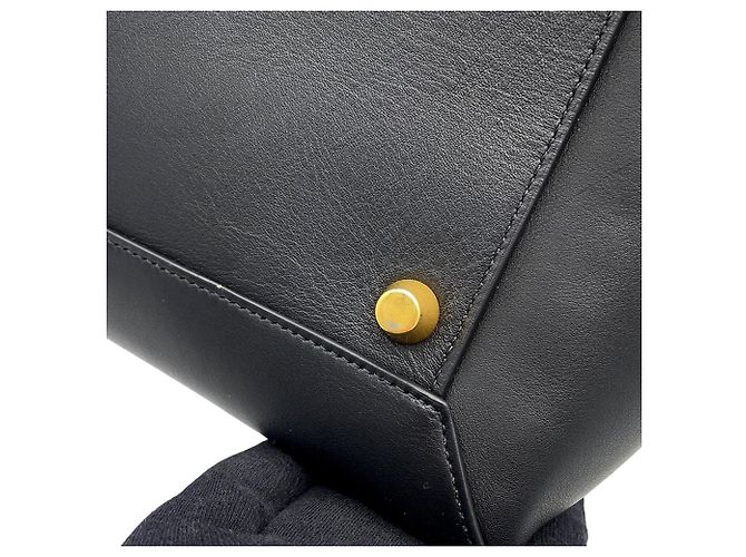 Céline Celine Handtasche aus Leder in Two-Tone Schwarz Beige - Ansicht 8