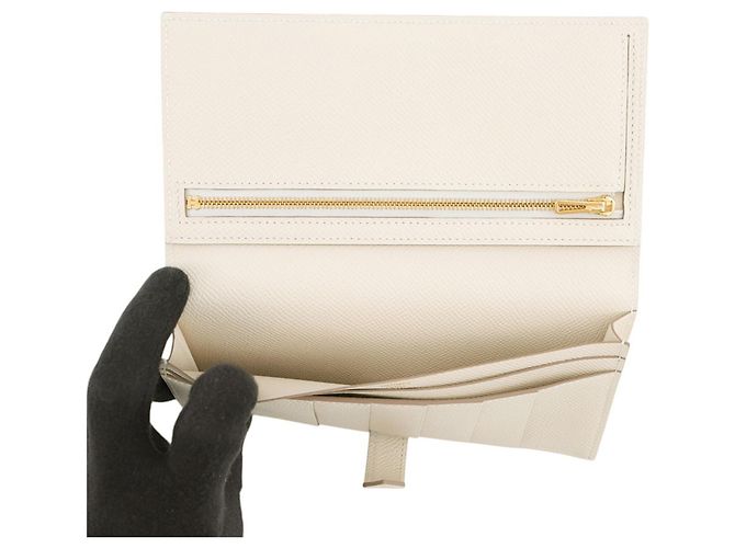 Hermès Hermes Bearn Soufflé Langbeutel Roh - Ansicht 5