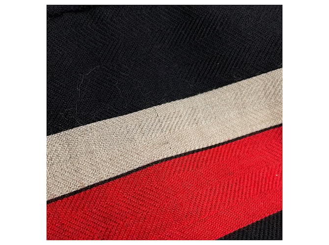 Hermès Carré Géant 140 Coaching Stole Nero Rosso Multicolore - vista 3