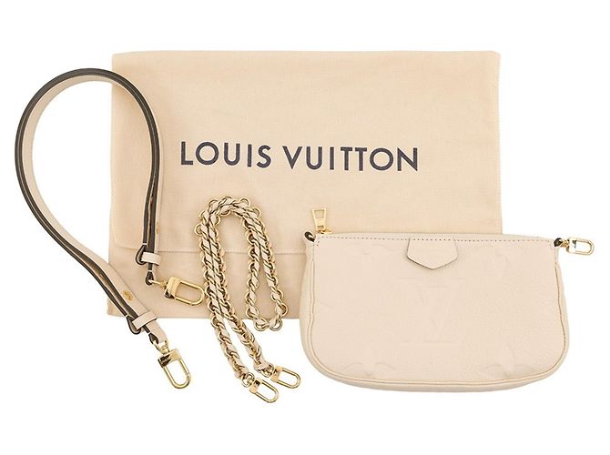 Multi Pochette Borsa a tracolla Louis Vuitton Monogram Empreinte Crudo - vista 19