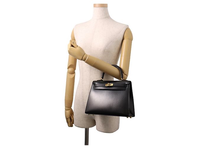 Hermès Borsa Hermes Kelly 25 Nero - vista 4