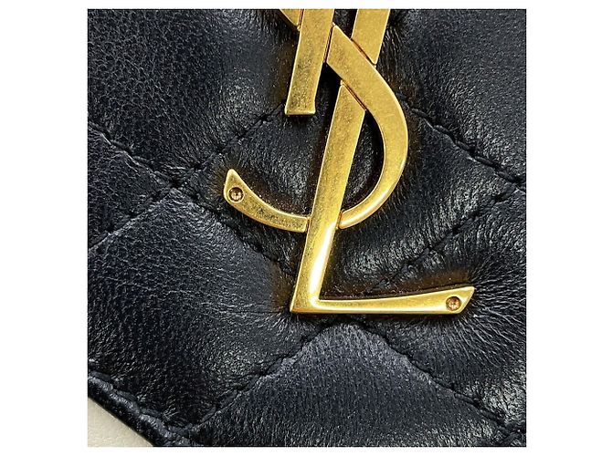 Borsa a tracolla Saint Laurent Paris Gabby Satchel Nero Bianco - vista 12