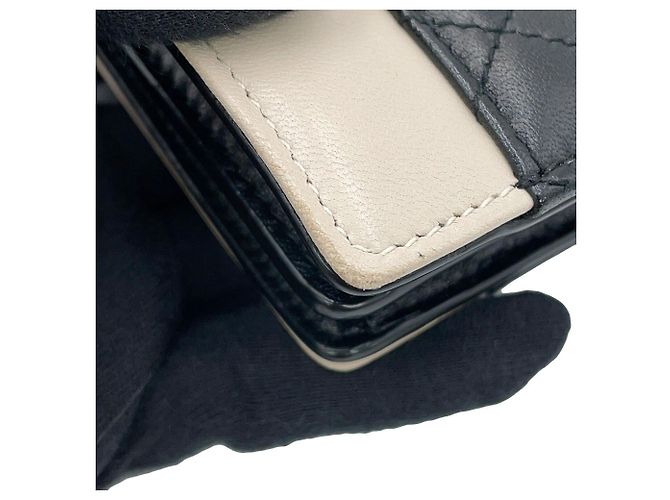 Borsa a tracolla Saint Laurent Paris Gabby Satchel Nero Bianco - vista 7