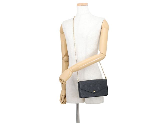 Cartera con cadena Louis Vuitton Monogram Empreinte Negro - vista 4