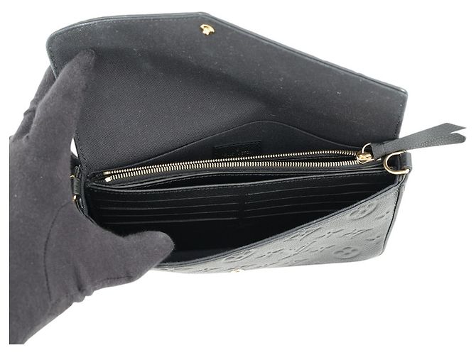 Cartera con cadena Louis Vuitton Monogram Empreinte Negro - vista 5