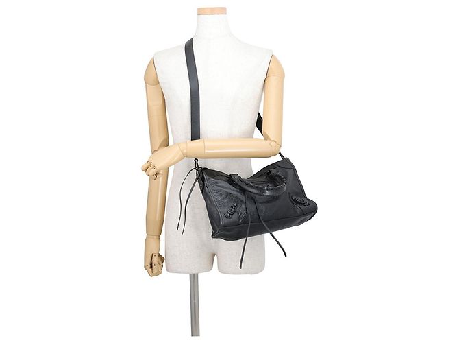 Borsa Balenciaga Le City Small Nero - vista 5