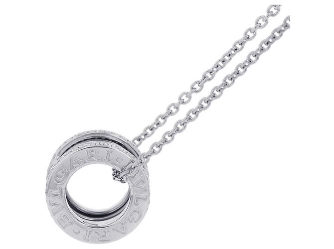 Bulgari Collana Bvlgari B-zero1 in Oro Bianco 18K e Diamanti - vista 2