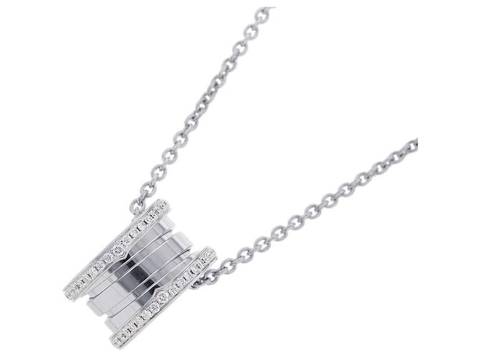 Bulgari Collana Bvlgari B-zero1 in Oro Bianco 18K e Diamanti - vista 3