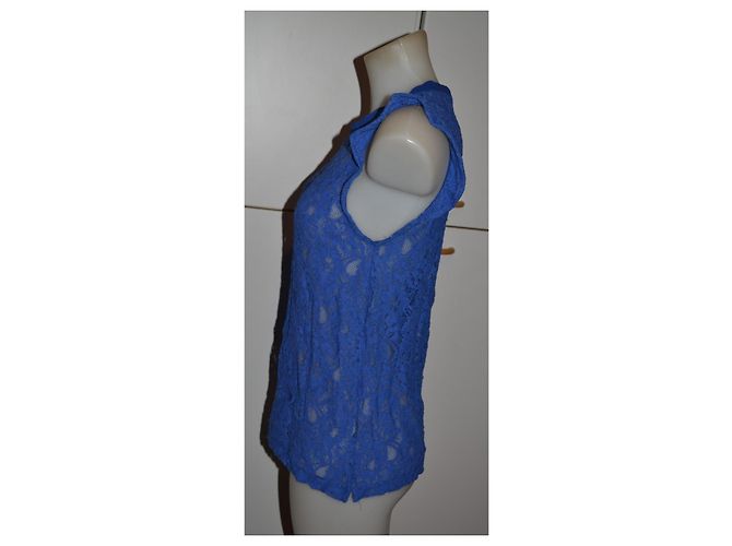 Pinko Top de encaje azul eléctrico - vista 3