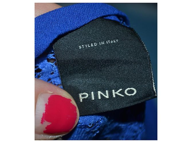 Pinko Top de encaje azul eléctrico - vista 5