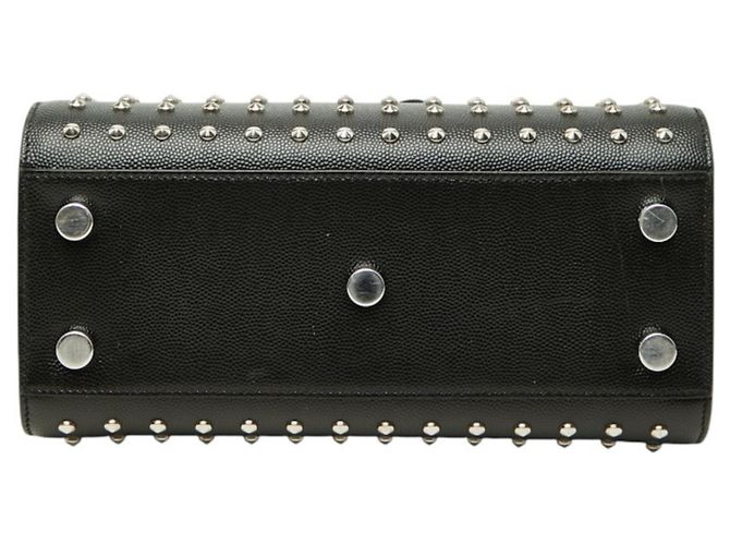 Saint Laurent Sac de Jour Nano Studded Handbag Preto - vista 3