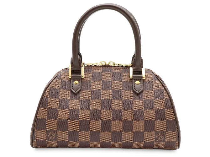 Bolso de mano Louis Vuitton Damier Rivera Mini Castaño Damier ebene - vista 2