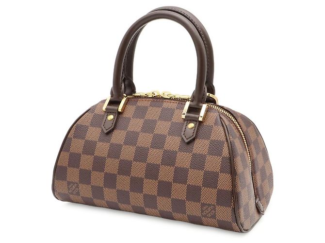 Bolso de mano Louis Vuitton Damier Rivera Mini Castaño Damier ebene - vista 3