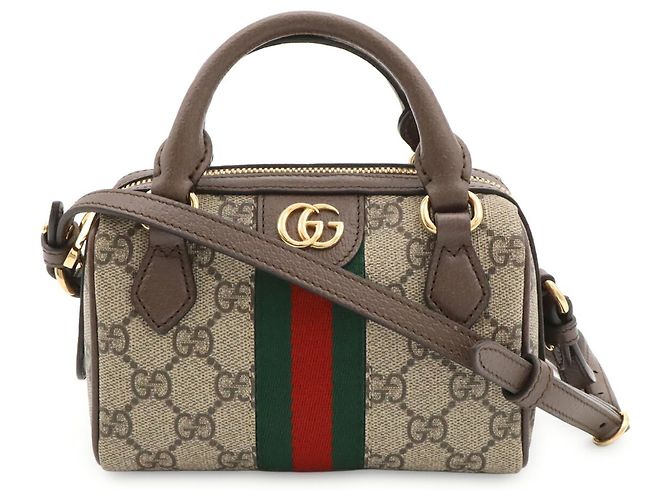 Borsa a mano Gucci Ophidia GG Supreme Marrone Beige Verde - vista 2