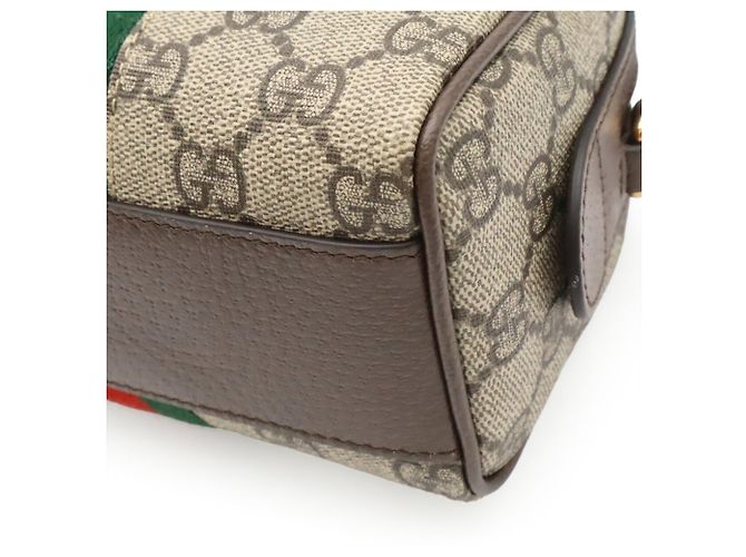 Borsa a mano Gucci Ophidia GG Supreme Marrone Beige Verde - vista 4