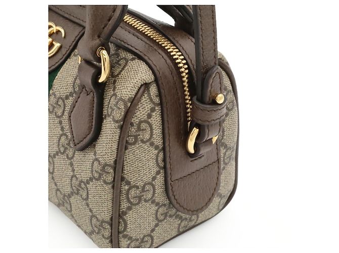 Borsa a mano Gucci Ophidia GG Supreme Marrone Beige Verde - vista 6